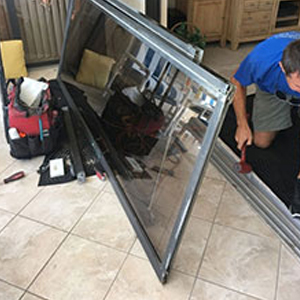 sliding glass door frame repair Danville